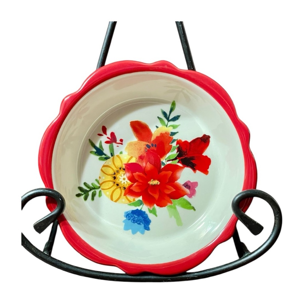 The Pioneer Woman Winter Bouquet Mini Pie Plate 5" New